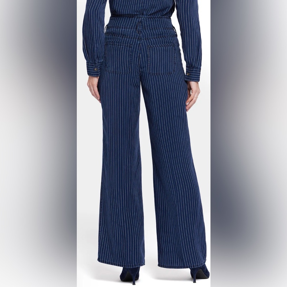 NYDJ Dark Ocean Striped Pants - Picture 2 of 6